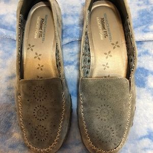 Skechers Blue/Grey Suede Slip On Loafer Size 11